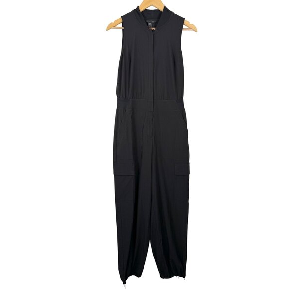 Athleta Brooklyn Utility Jumpsuit hiking camping black sz 4